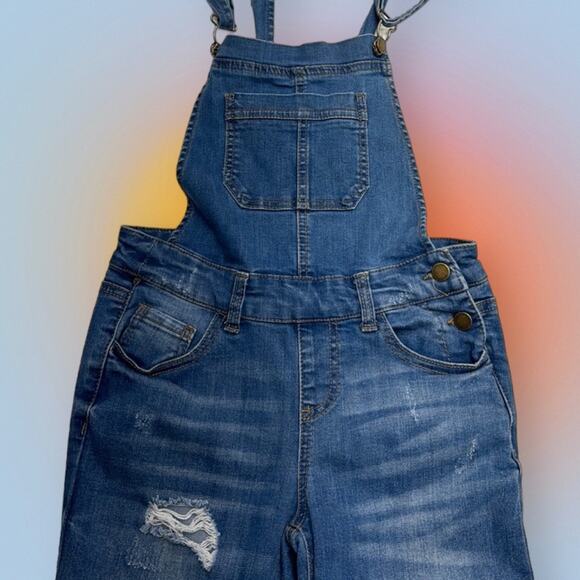 FOREVER 21 Women’s XS Blue Jean Overalls - Picture 1 of 4